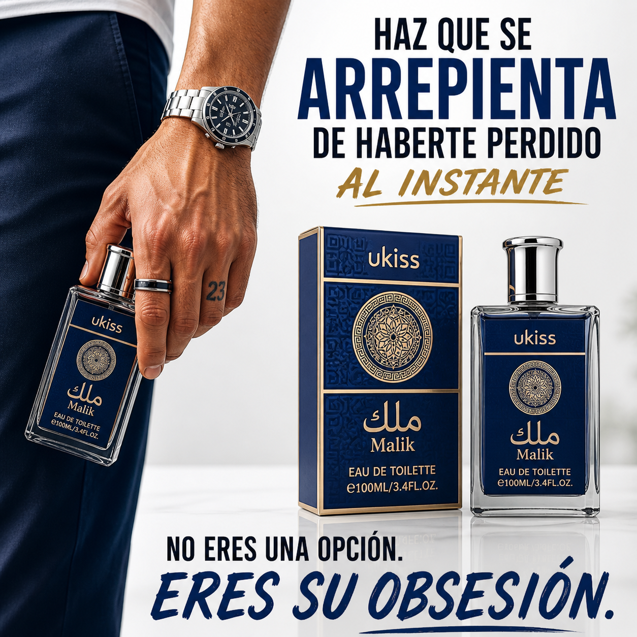 Perfume Ukiss Malik 100ml – Fragancia Irresistible, Elegante y Duradera Para Impactar Donde Vayas