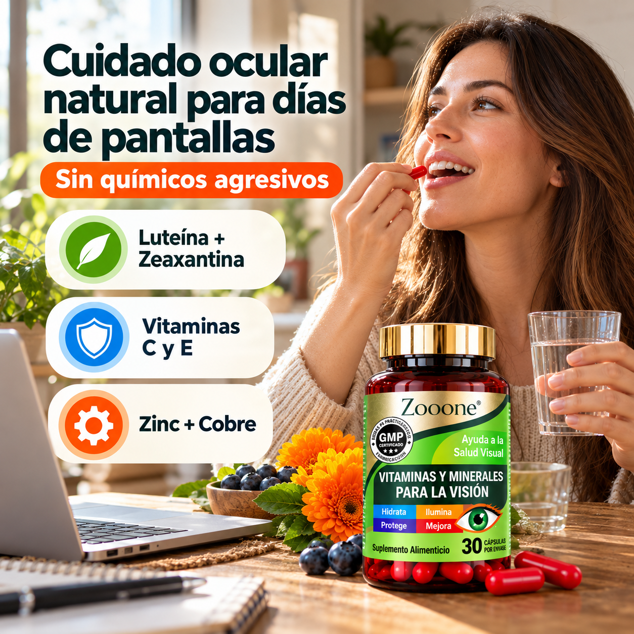 Zooone Visión Plus – Vitaminas y Minerales para Acompañar tu Rutina Visual
