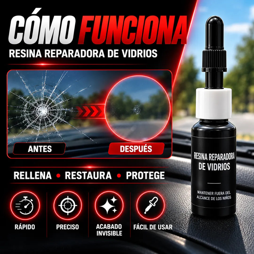 Resina Reparadora de Vidrios – Repará Grietas y Marcas en Minutos