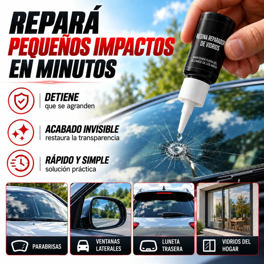 Resina Reparadora de Vidrios – Repará Grietas y Marcas en Minutos