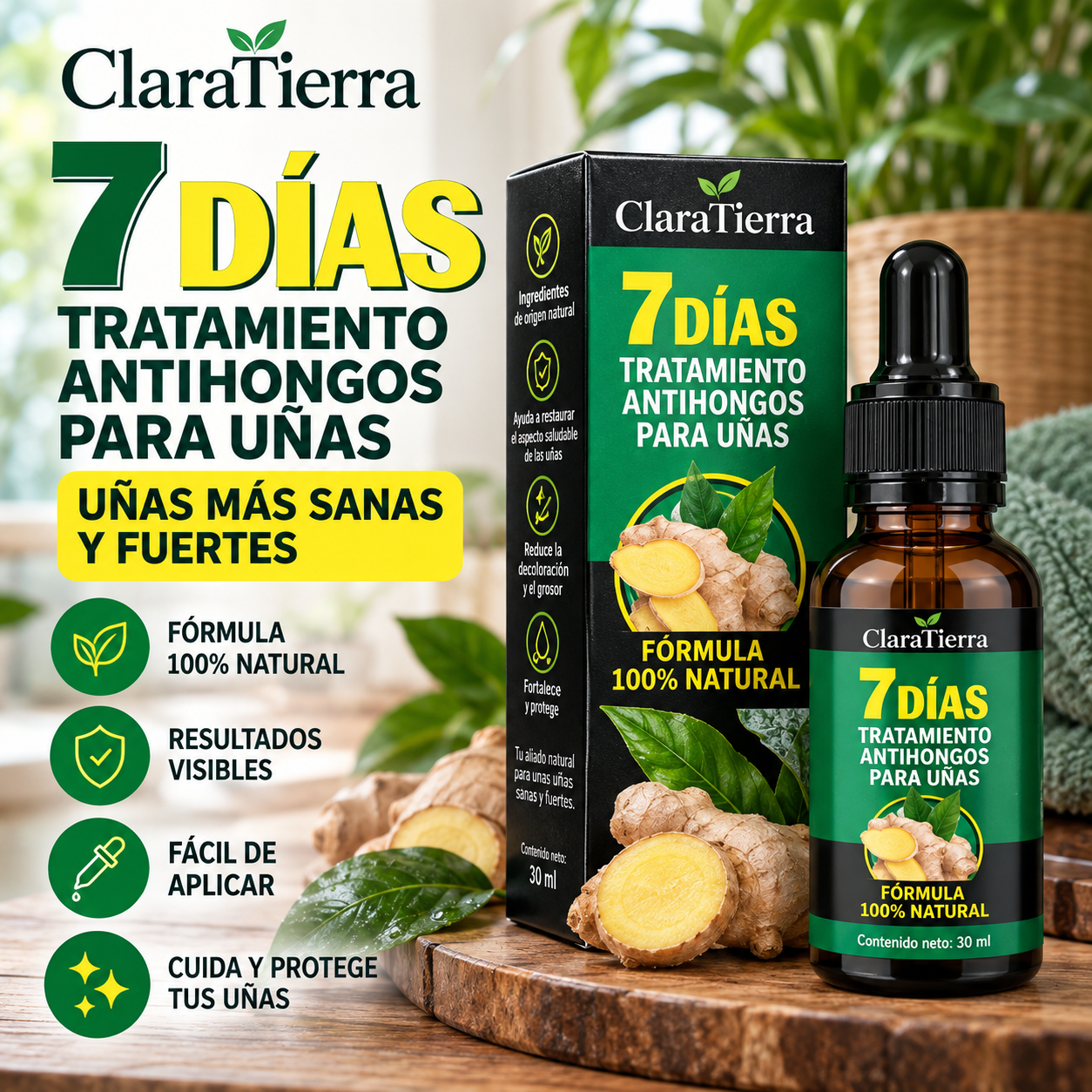 Tratamiento Antihongos 7 Días – Fórmula 100% Natural para Uñas Más Sanas y Fuertes