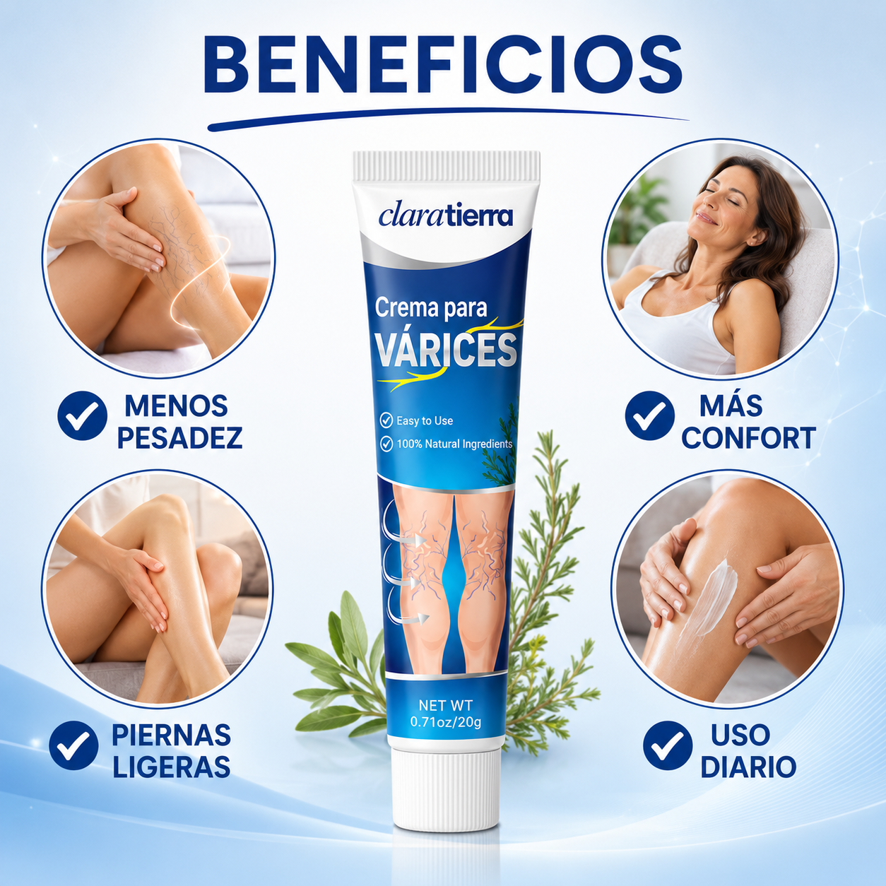 Crema para Várices – Fórmula Calmante para el Cuidado de las Piernas