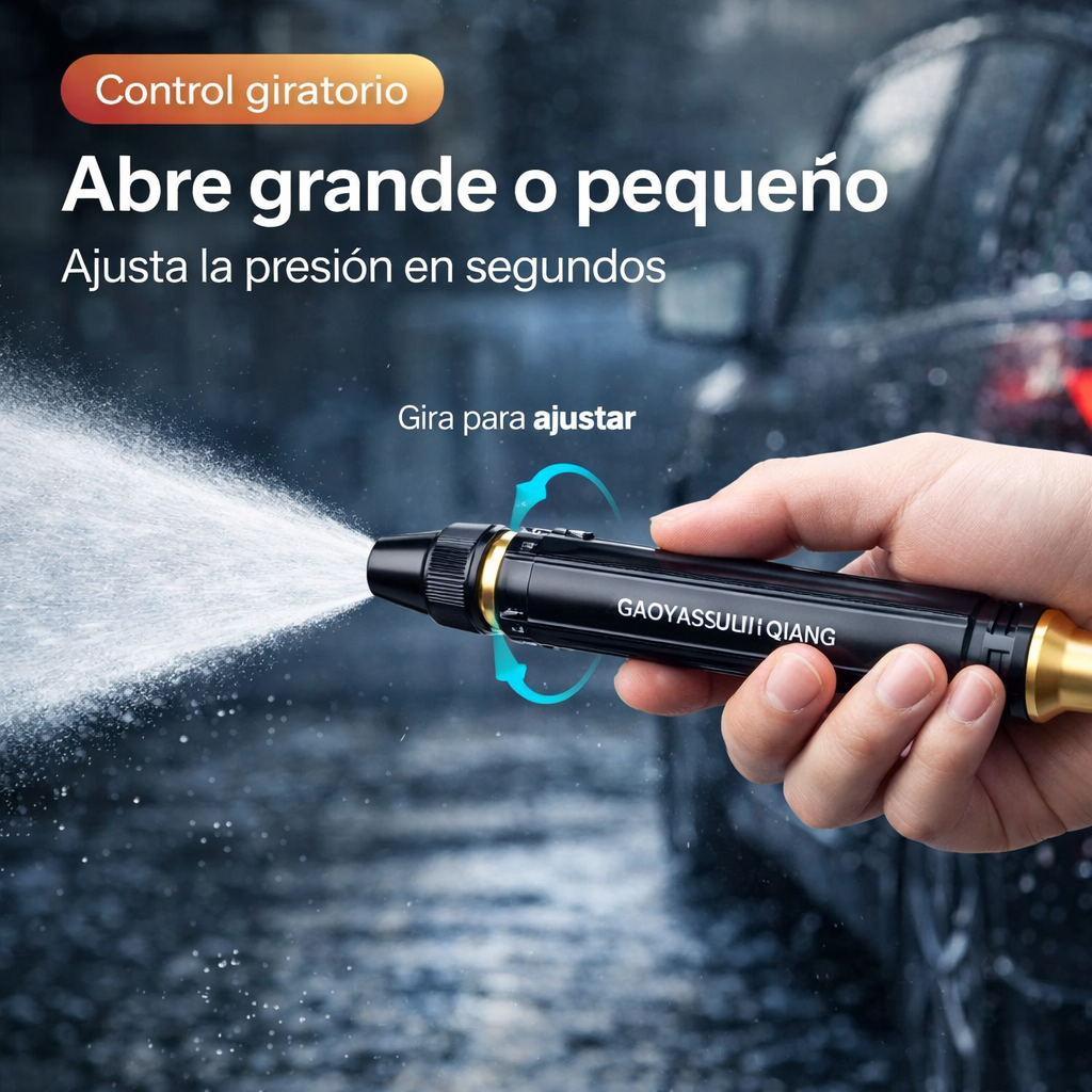 Boquilla de Alta Presión Pro - Convierte tu manguera en una máquina de limpieza profesional en segundos
