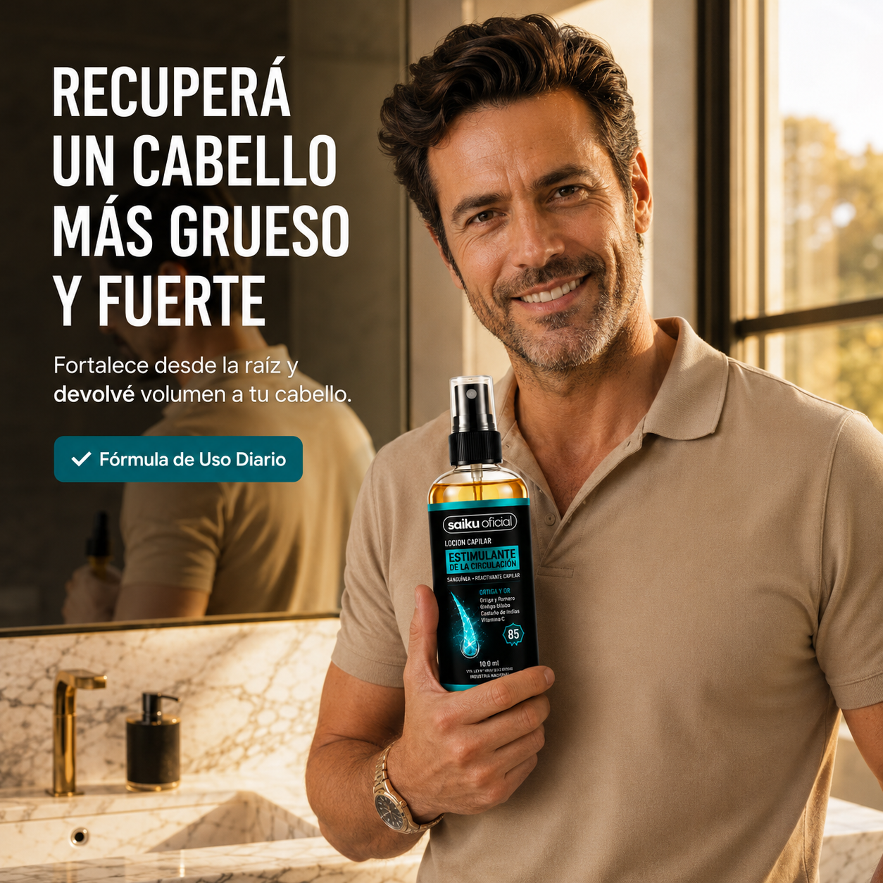 Hair Spray Activator - Recuperá un cabello más abundante antes de que avance el adelgazamiento.