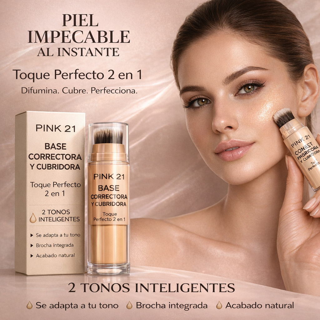 Base de Maquillaje en Barra 2 en 1 Flawless Touch — Difumina y Cubre al Instante