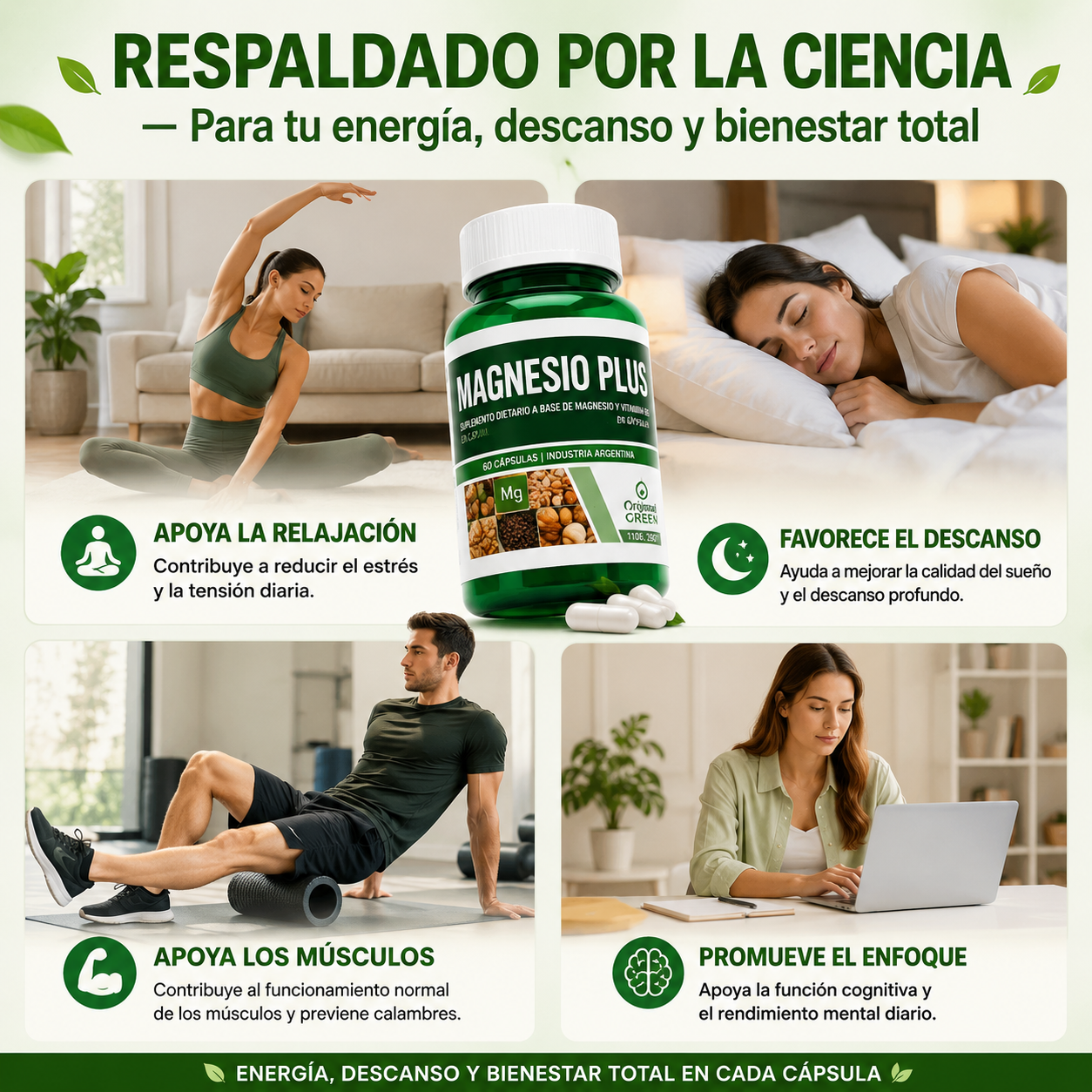 Magnesio Plus — Energía, Descanso y Bienestar Total en Cada Cápsula