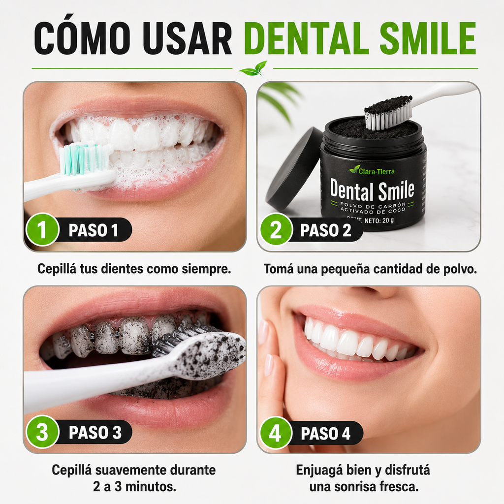 Polvo Dental Smile - una sonrisa más blanca, fresca y segura desde casa