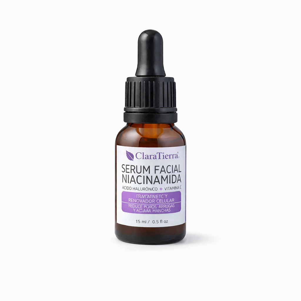 Serum Facial de Niacinamida con Ácido Hialurónico + Vitamina C — Piel Clara y Sin Imperfecciones