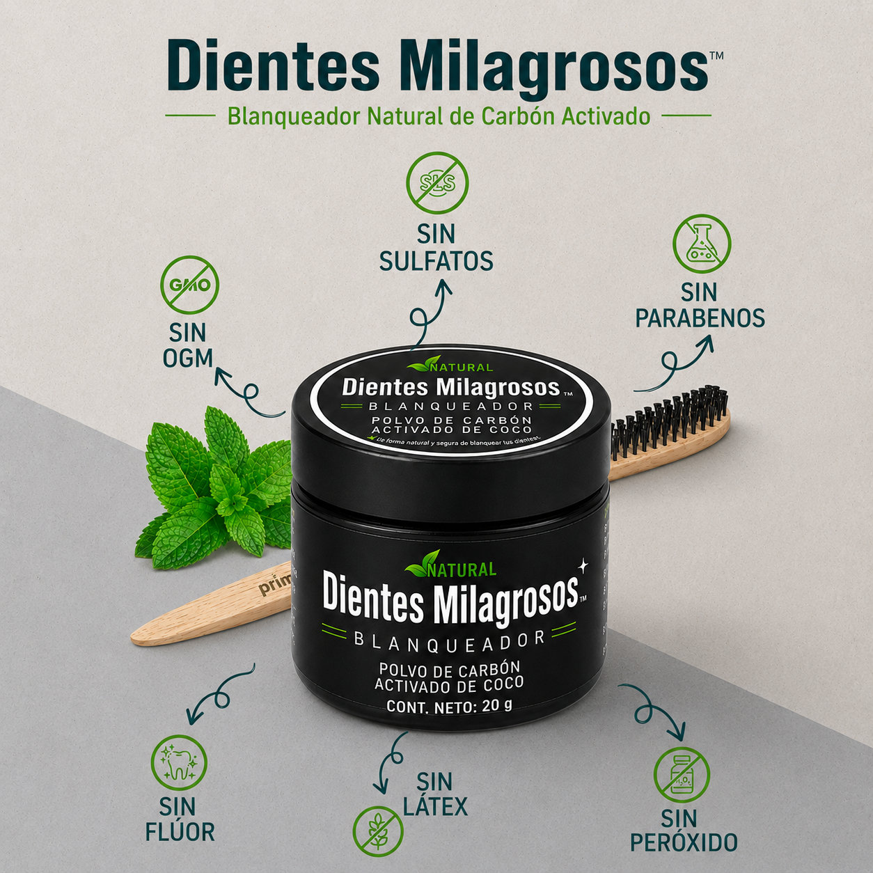 Dientes Milagrosos Blanqueador - Una sonrisa más limpia. Más confianza para vos.