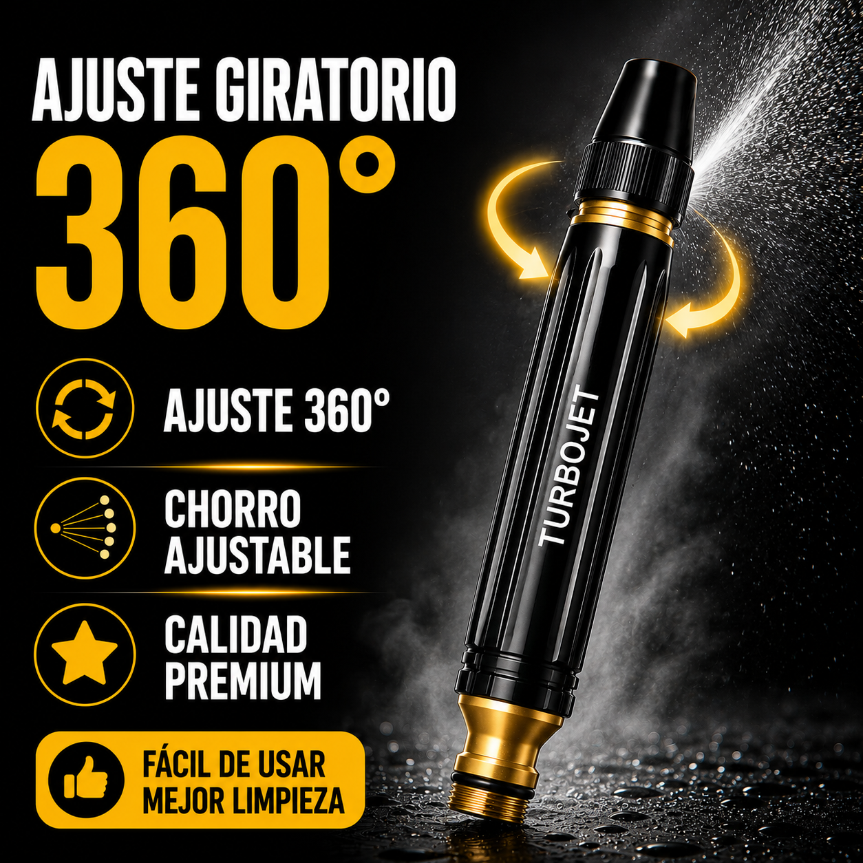 TurboJet Boquilla de Alta Presión - Potencia y practicidad para la limpieza diaria.