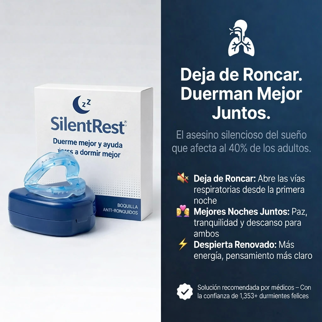 SilentRest 2026 | Dispositivo Bucal Anti-Ronquidos y Anti-Apnea del Sueño
