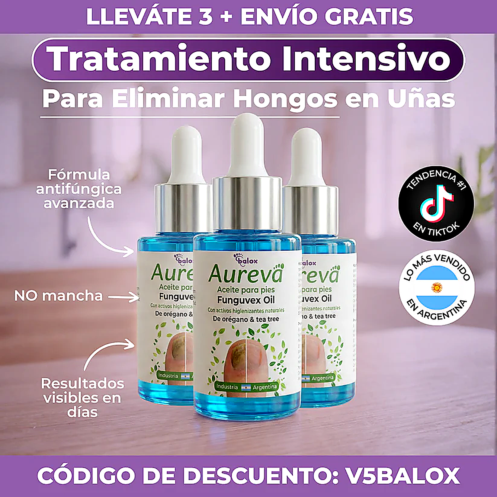 FUNGIVEX: El aceite que elimina el 99.9% de los hongos en tus uñas.