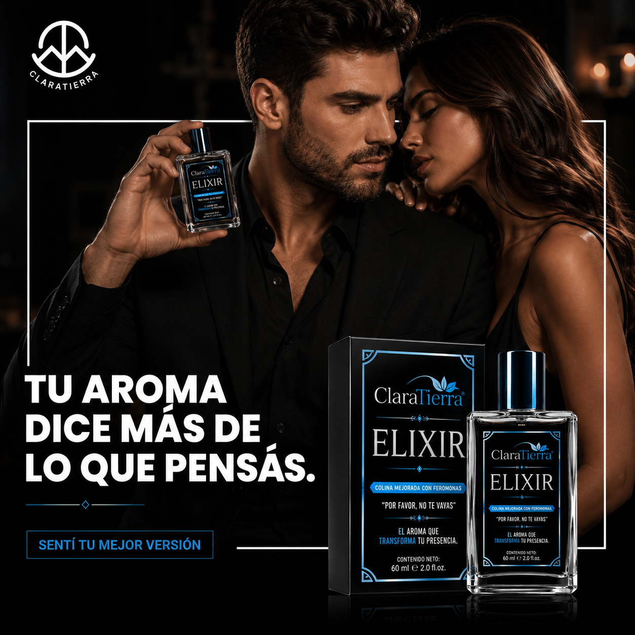 Perfume para hombre ELIXIR - una fragancia que complementa tu presencia.