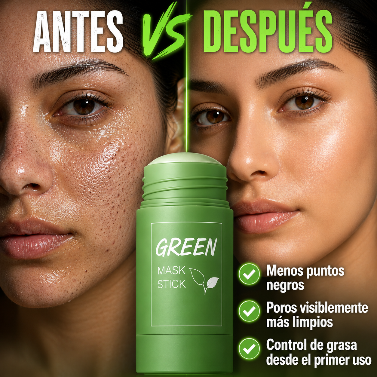 Green Mask Stick – Limpieza Profunda y Control de la Grasitud en Solo 10 Minutos
