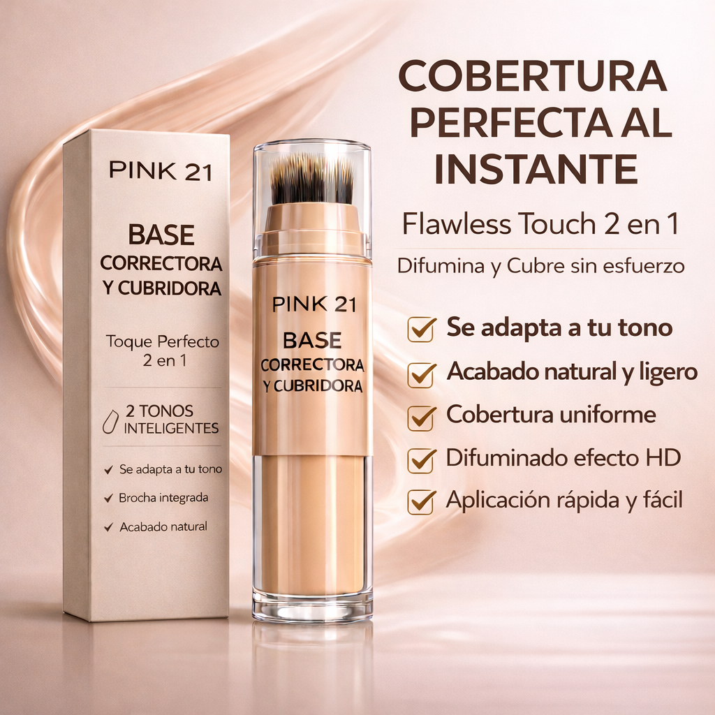 Base de Maquillaje en Barra 2 en 1 Flawless Touch — Difumina y Cubre al Instante