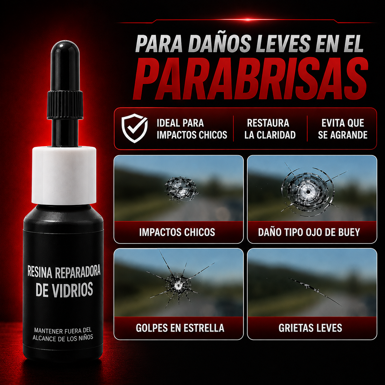 Resina Reparadora de Vidrios – Repará Grietas y Marcas en Minutos