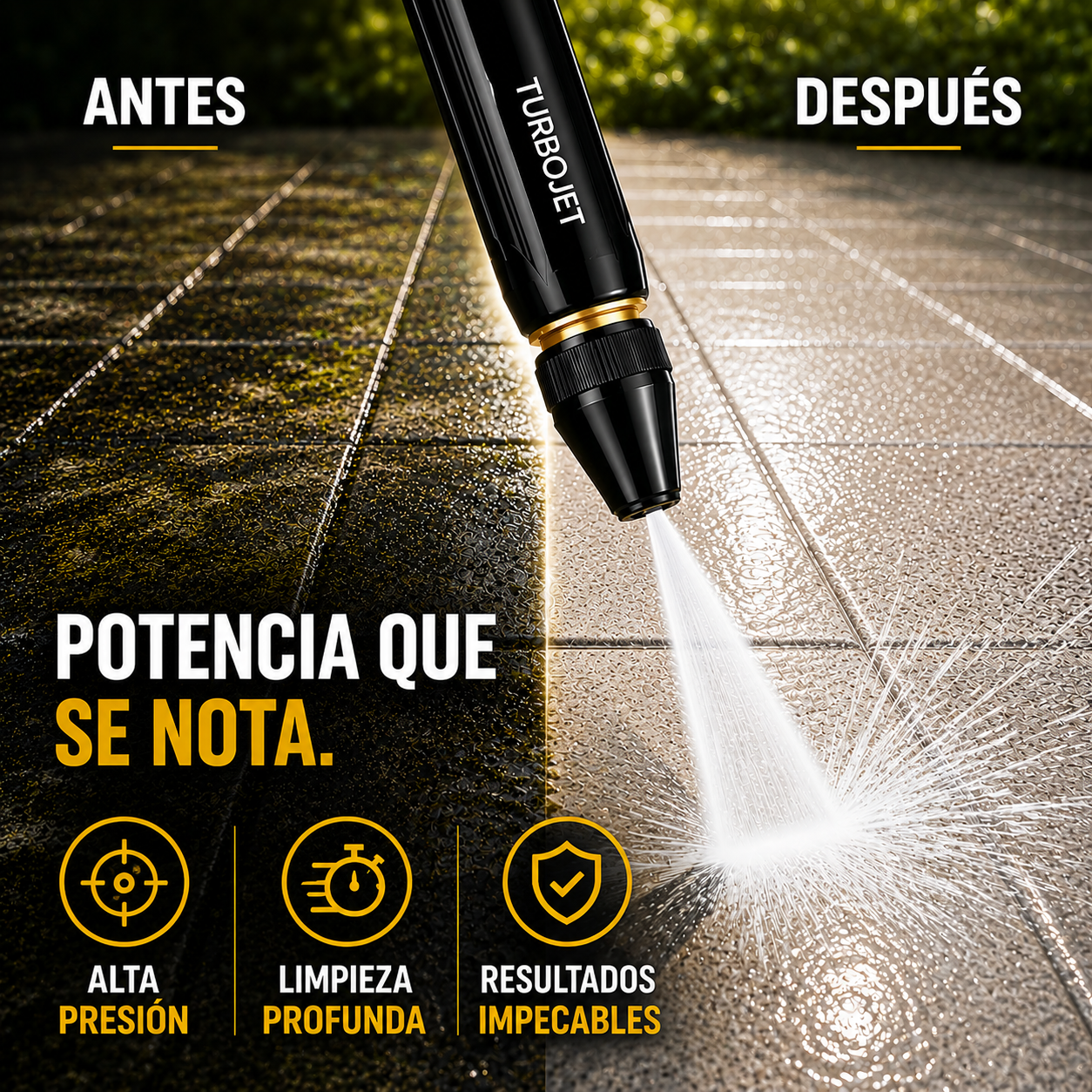 TurboJet Boquilla de Alta Presión - Potencia y practicidad para la limpieza diaria.