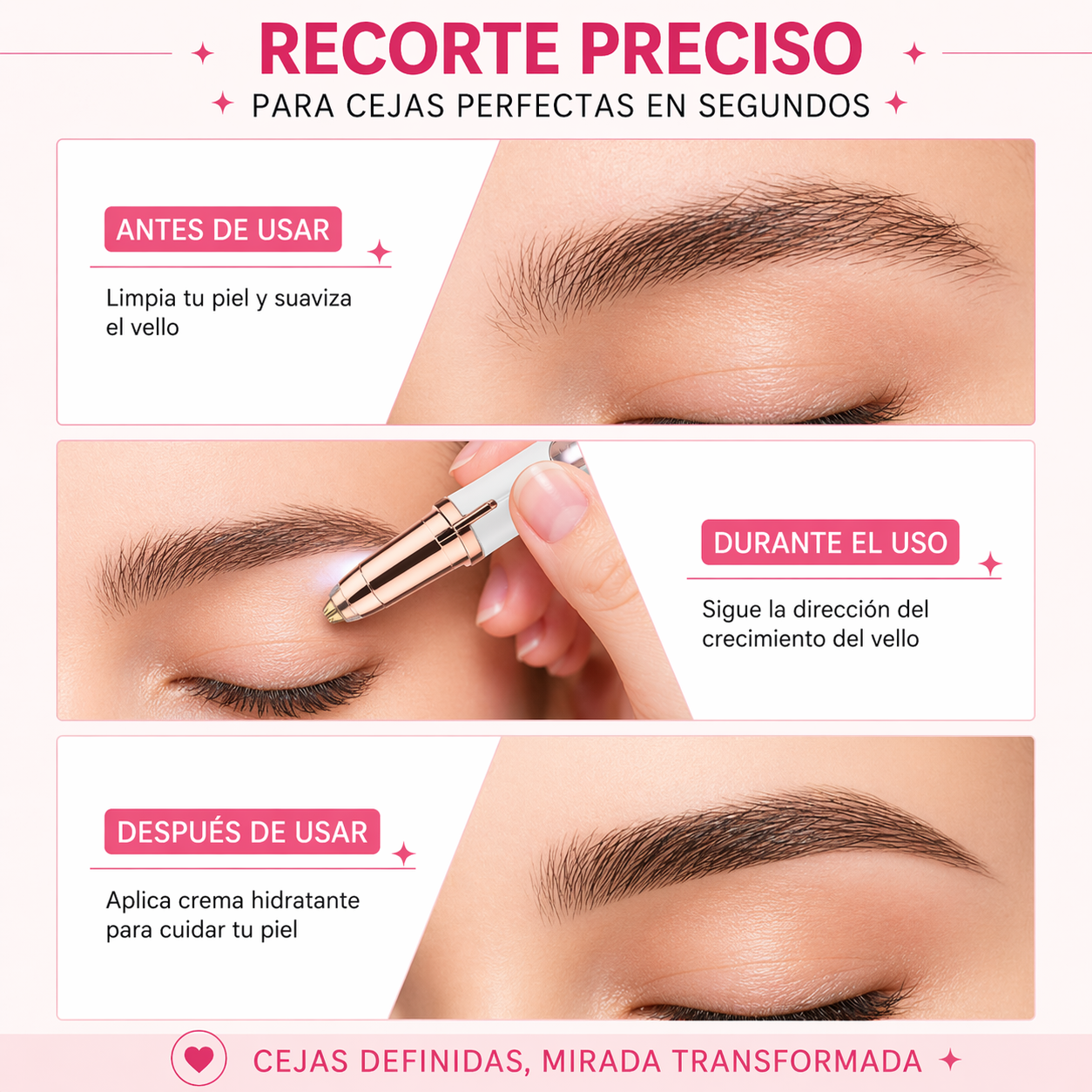 InstaBrow – Logra Cejas Perfectas en Segundos, Sin Dolor ni Irritación