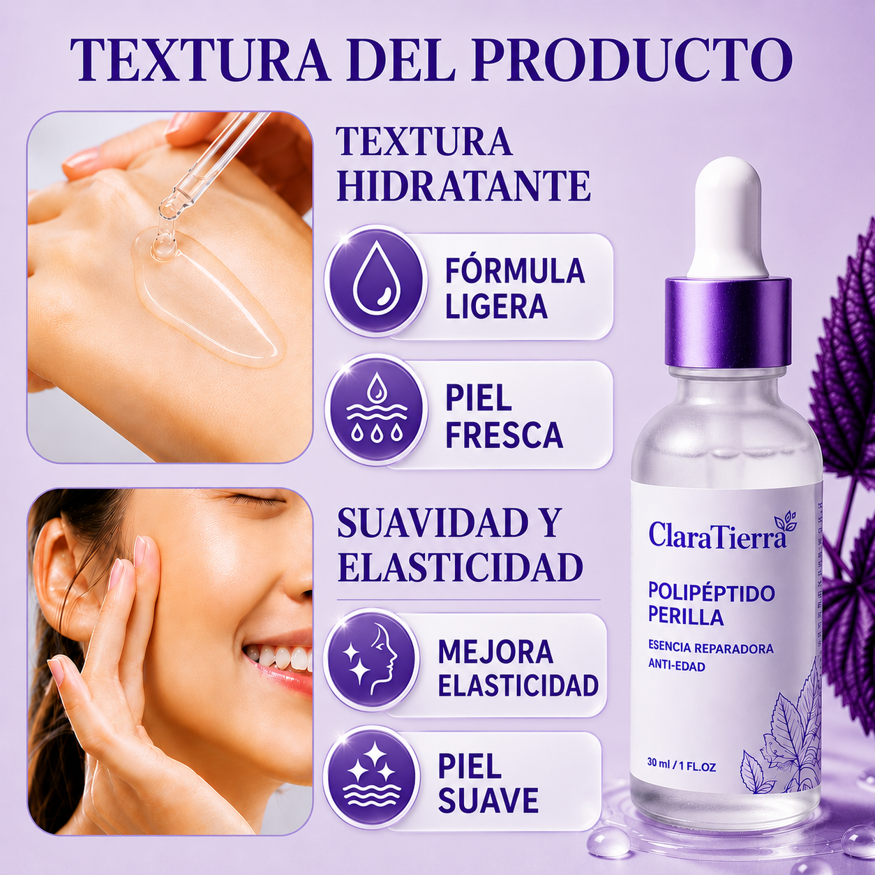 Sérum Antiarrugas Reafirmante — Recupera una Piel Más Lisa, Firme y Radiante