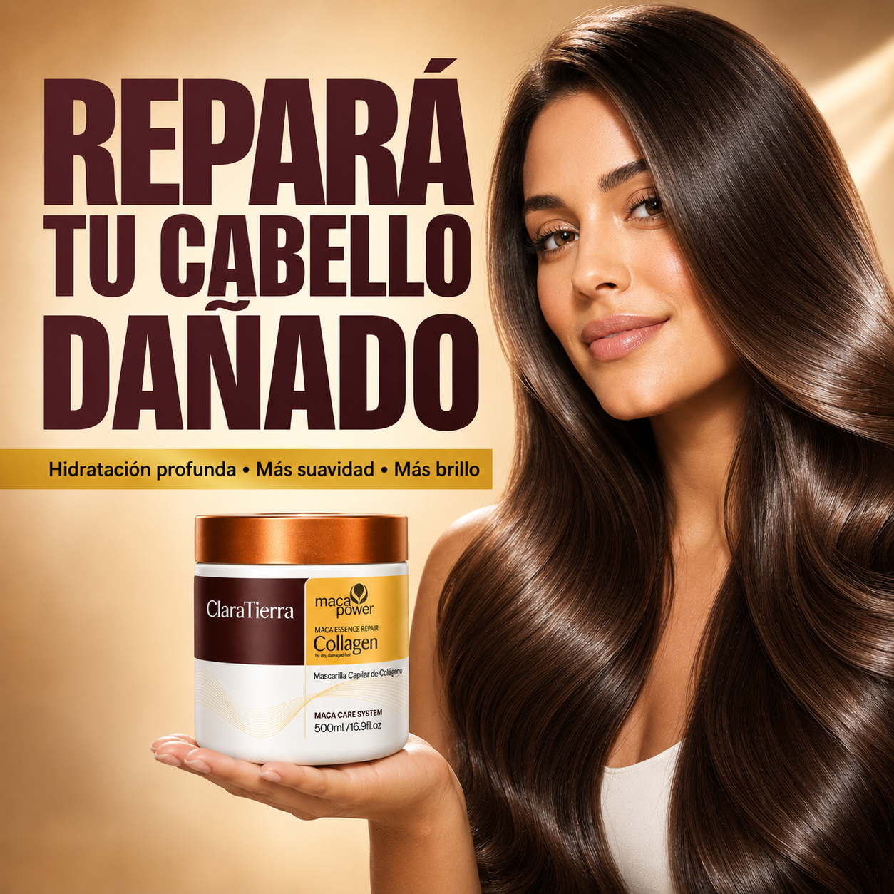 Mascarilla Capilar de Colágeno Maca Hair System - Repará, nutrí y devolvé el brillo a tu cabello.