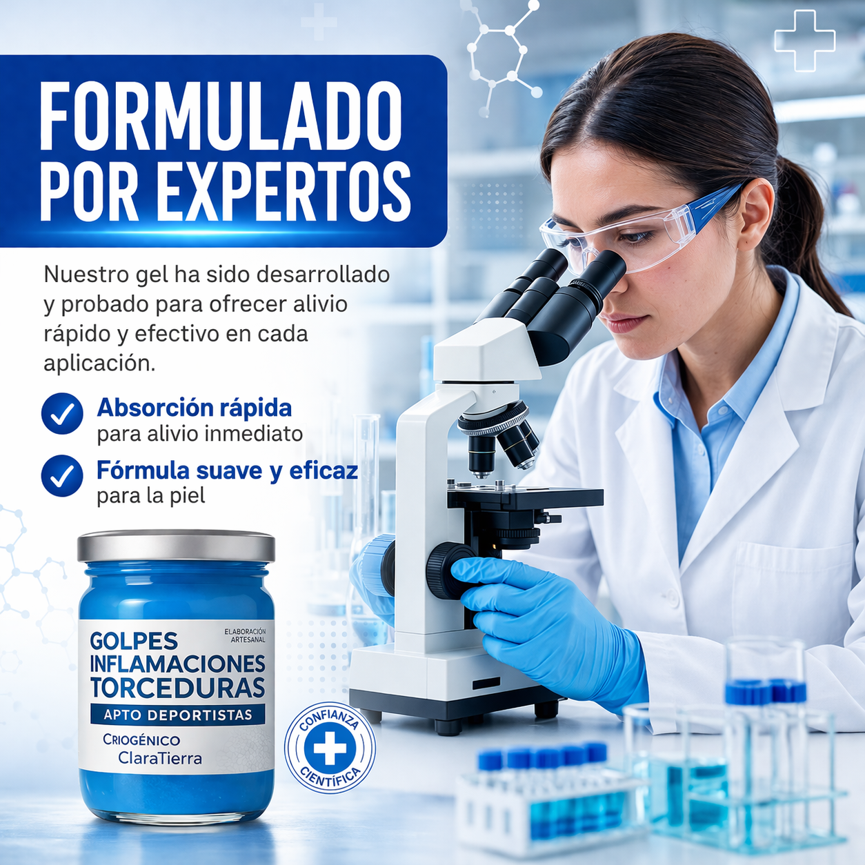 Golpes Gel – Alivio rápido para moretones, hinchazón y dolor muscular.