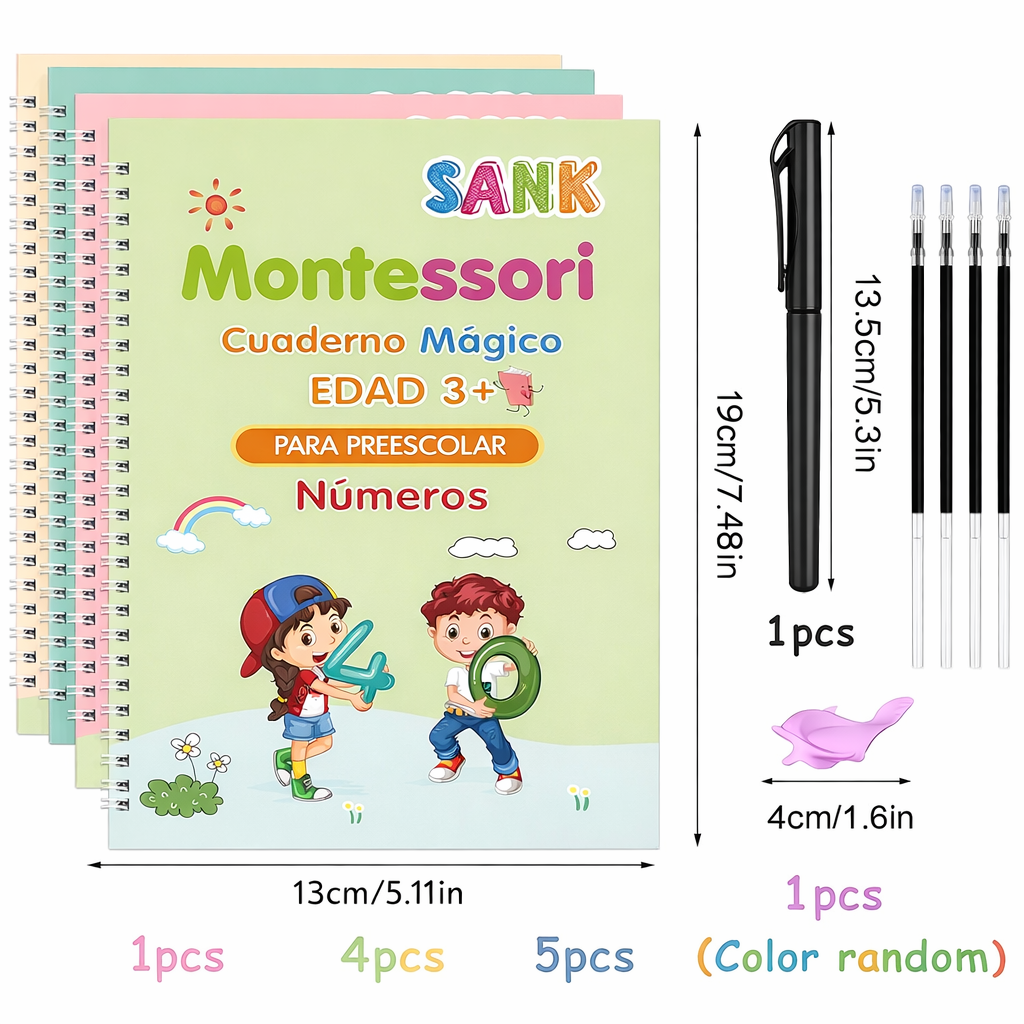 Cuaderno Mágico Montessori para Niños