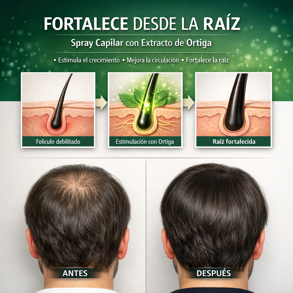 Olio de Ortiga – Crecimiento y Fortaleza Capilar Natural