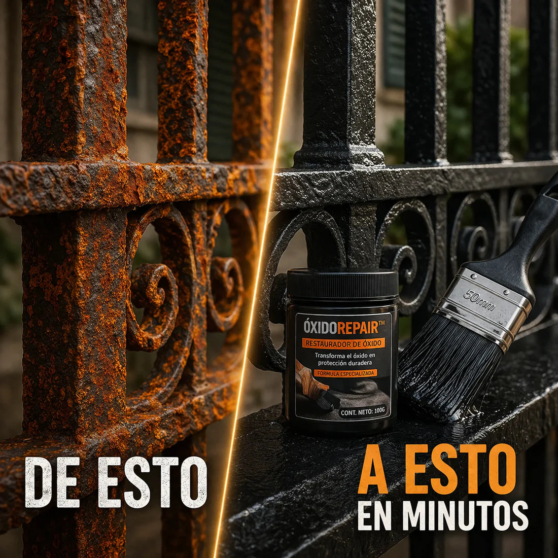 ÓXIDOREPAIR - Elimina el Óxido y deja tus rejas como nuevas, sin lijar ni llamar a un pintor.