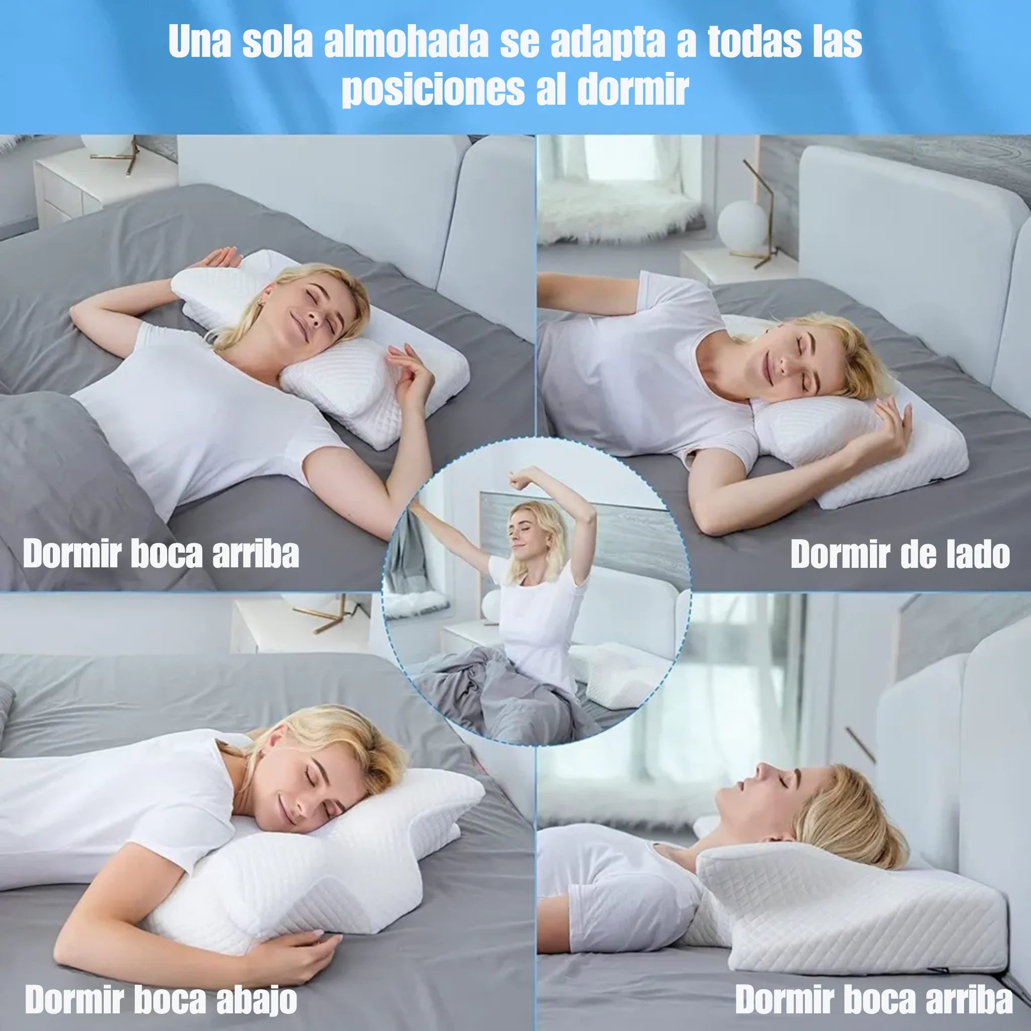 Almohada Cervical Ortopédica “Duerme Sin Dolor” – Alivio Natural para cuello y espalda