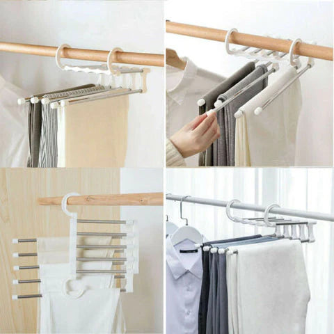 La percha plegable 5 en 1 - ¡La solución definitiva al caos del armario!
