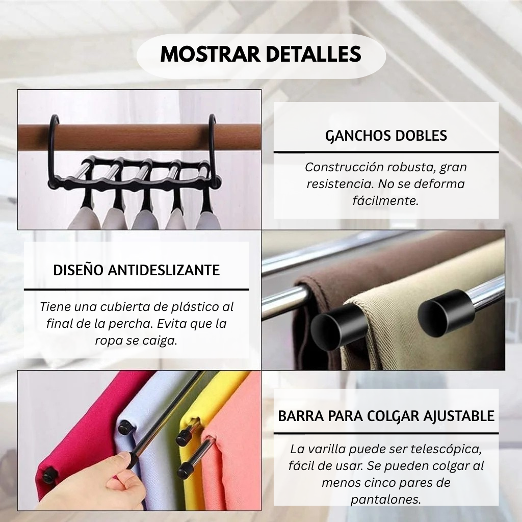La percha plegable 5 en 1 - ¡La solución definitiva al caos del armario!