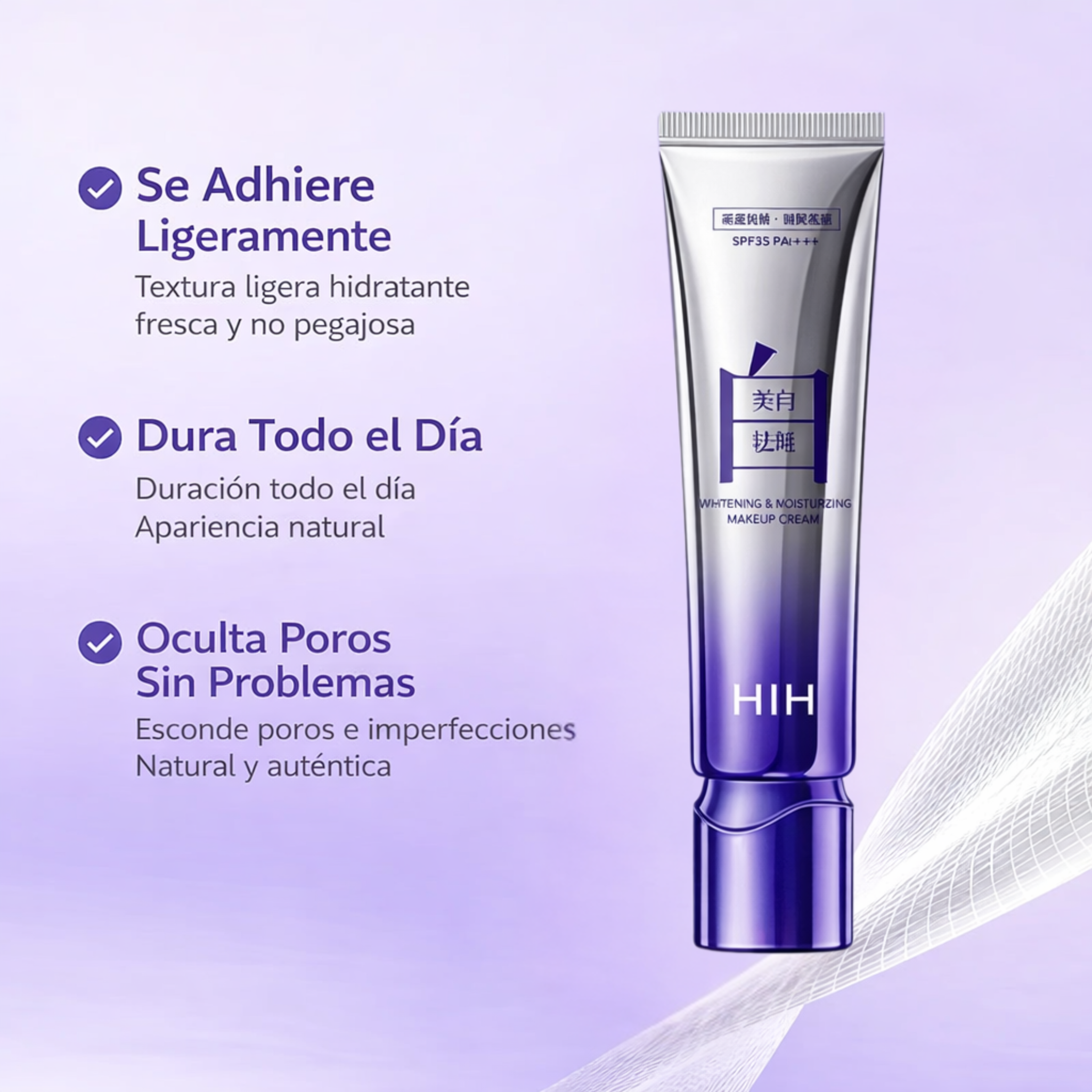 HIH Crema blanqueadora - Brillo instantáneo. Tono uniforme. Piel naturalmente radiante.