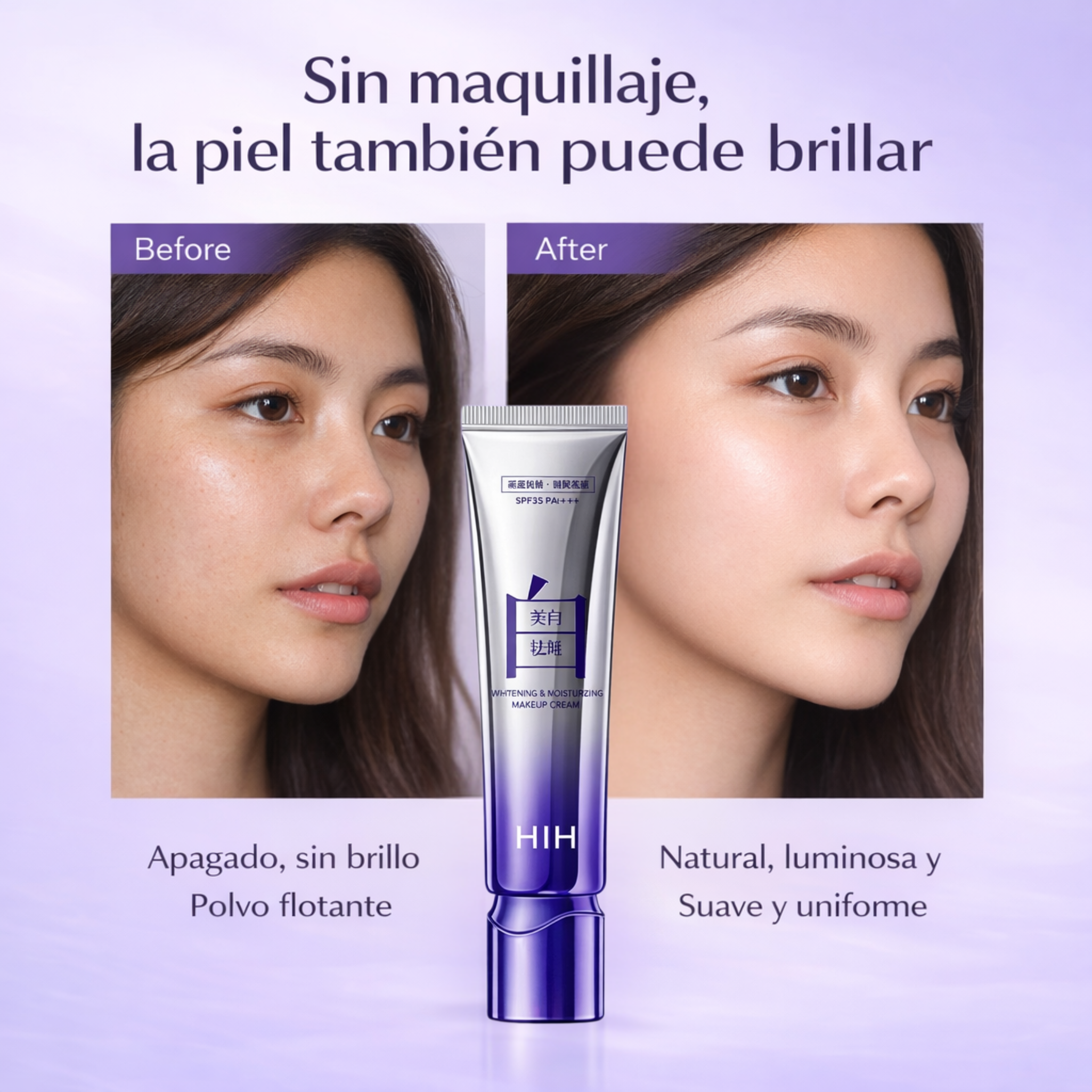 HIH Crema blanqueadora - Brillo instantáneo. Tono uniforme. Piel naturalmente radiante.