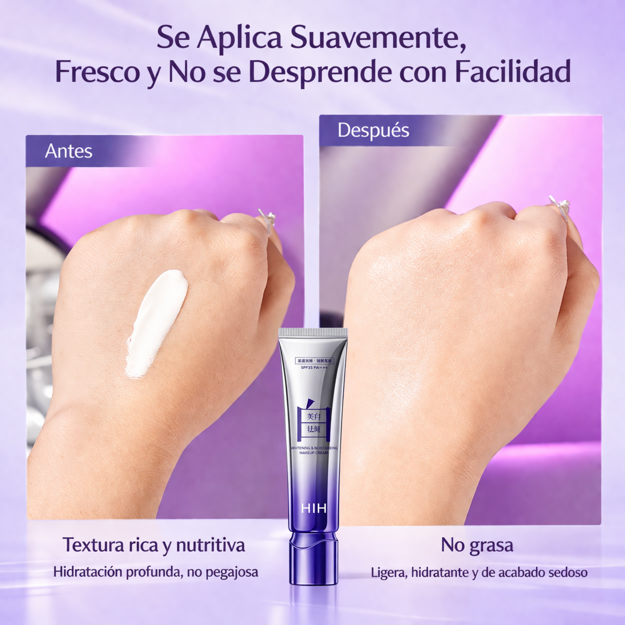 HIH Crema blanqueadora - Brillo instantáneo. Tono uniforme. Piel naturalmente radiante.