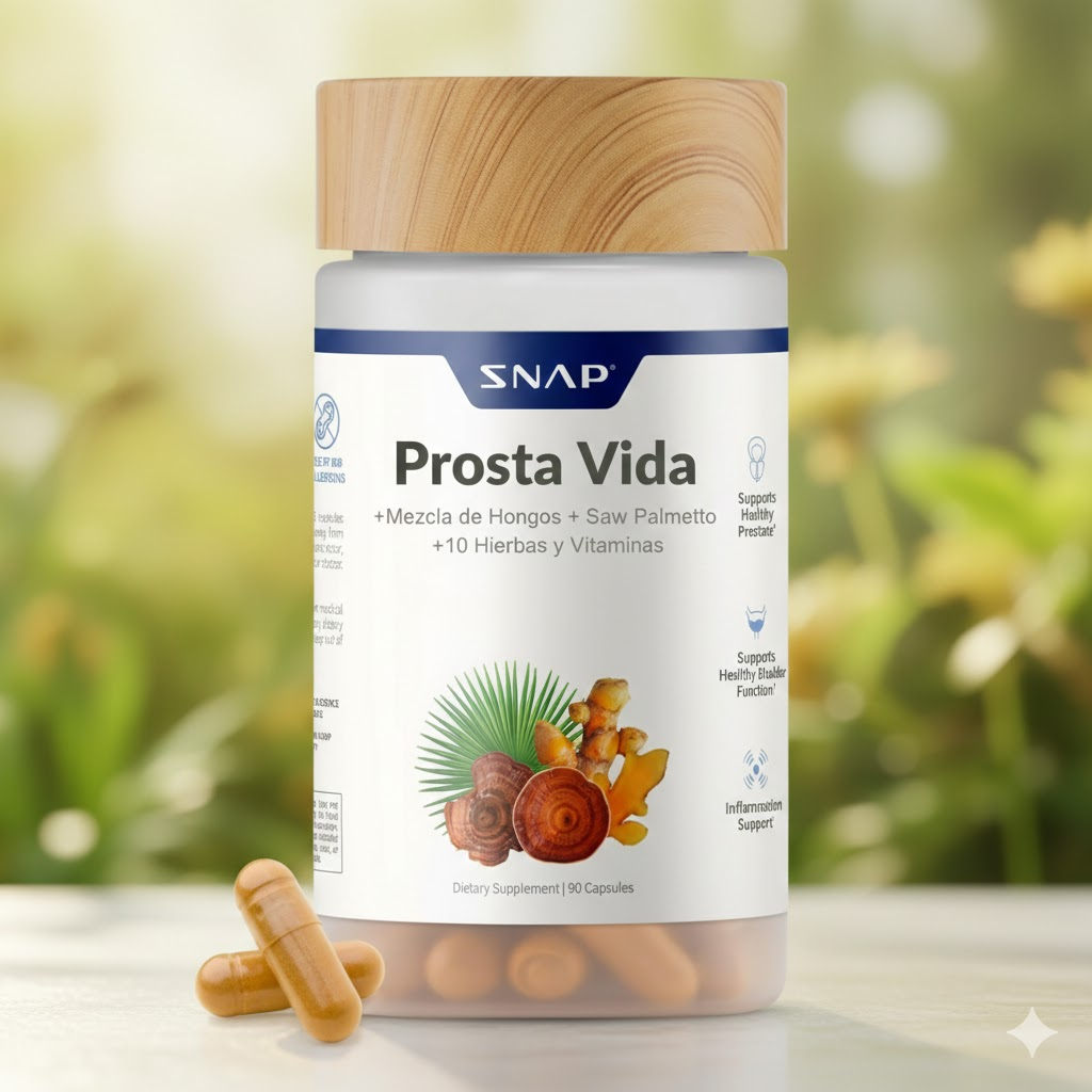 ProstaVida - Fórmula Natural para la Salud de la Próstata, Vejiga y Vitalidad Masculina (60 Cápsulas)