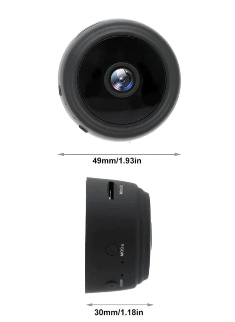 Mini cámara espía Full HD con visión nocturna – Discreta, Inalámbrica y Activada por Movimiento