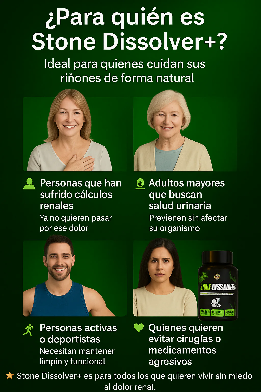Stone Dissolver+ – Suplemento Natural para Eliminar Cálculos Renales y Proteger la Salud Urinaria