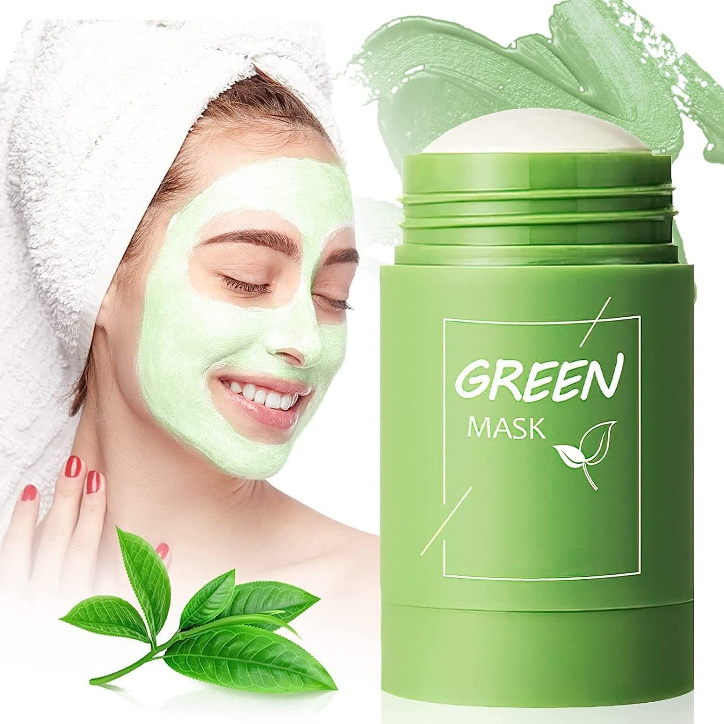 Crystal Skin™ Mascarilla Natural con Té Verde para una Piel Hidratada y Sin Imperfecciones