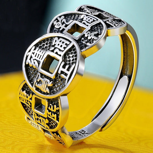 Anillo de los 5 Emperadores – Talismán de Abundancia, Energía y Protección