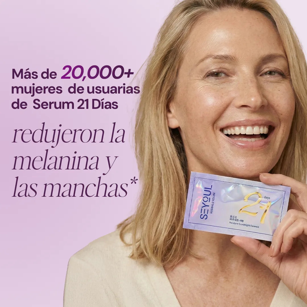 Suero 21 Días - Chau manchas. Volvé a brillar. Volvé a ser vos.