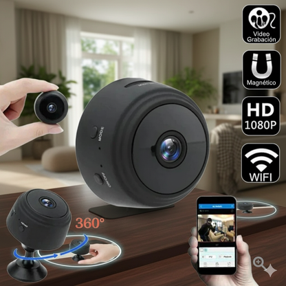 Mini cámara espía Full HD con visión nocturna – Discreta, Inalámbrica y Activada por Movimiento